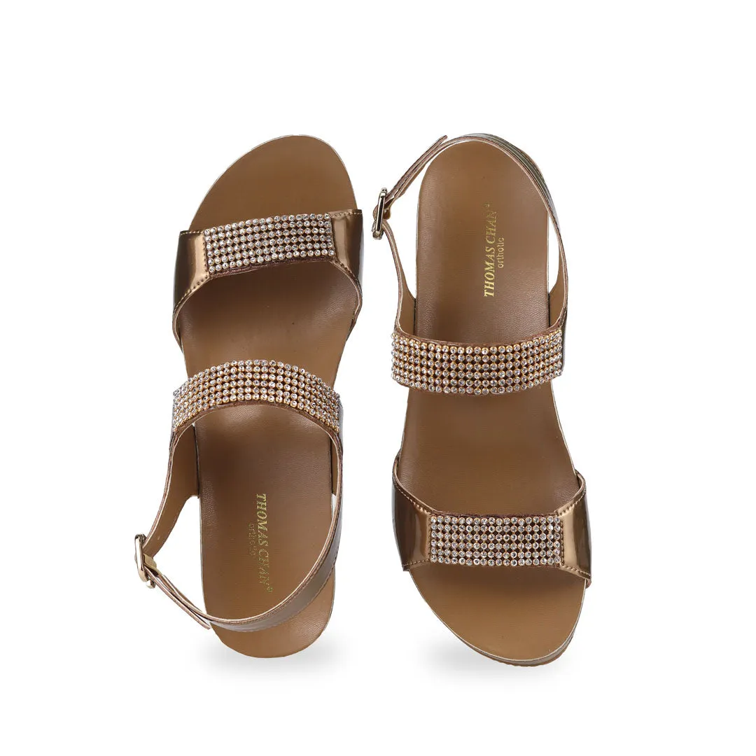 [20% off at cart] Diamond Strappy Slingback Low Wedges