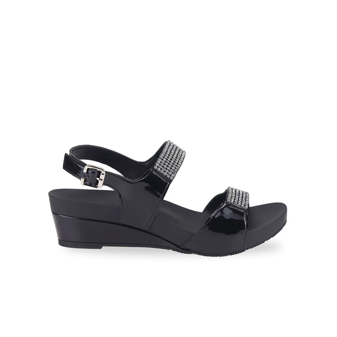 [20% off at cart] Diamond Strappy Slingback Low Wedges