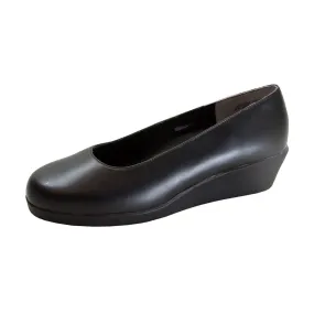 24 HOUR COMFORT Sofie Women's Wide Width Leather Wedge Shoes