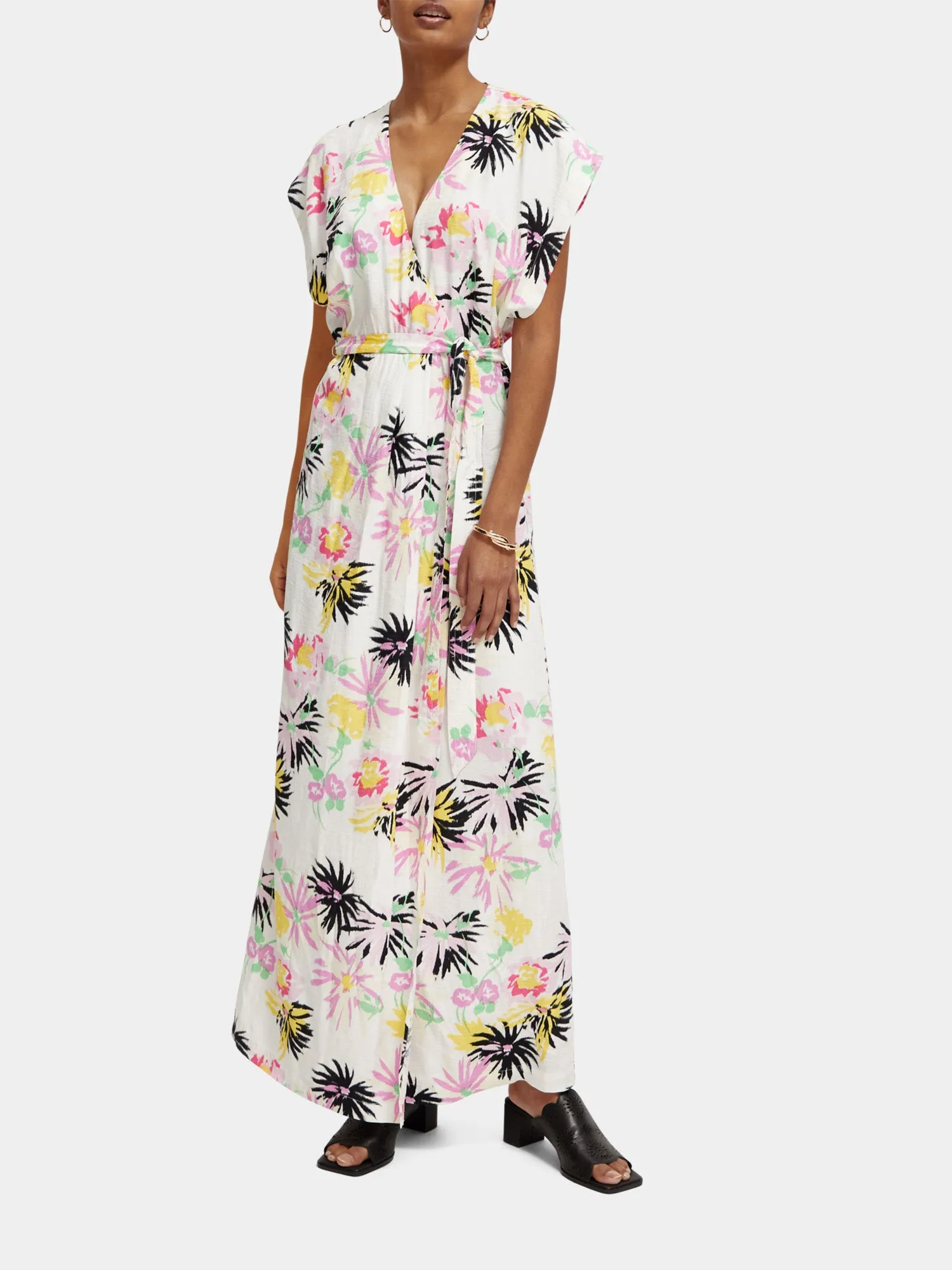 Allover printed maxi dress