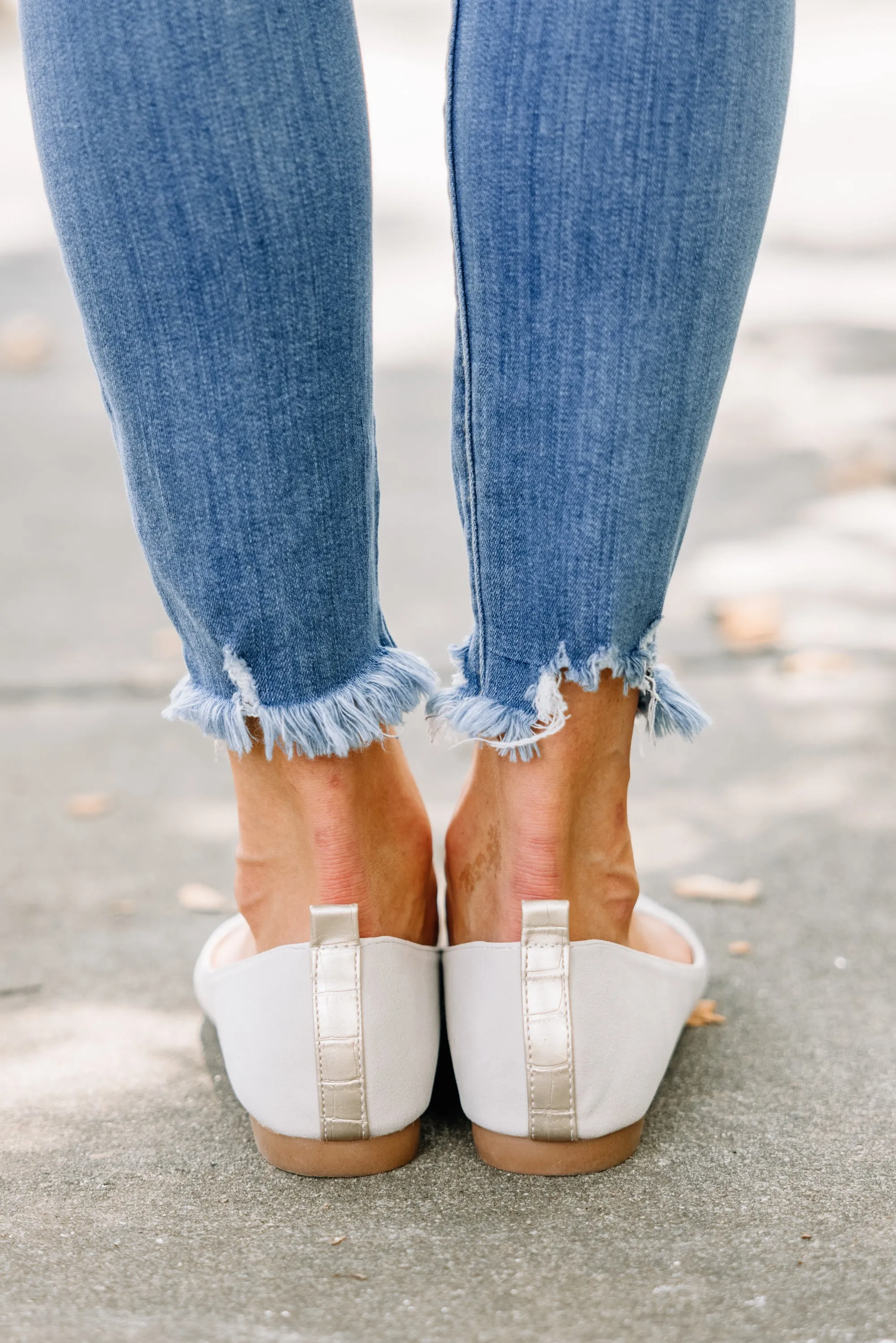 Can't Walk Away Gray Flats
