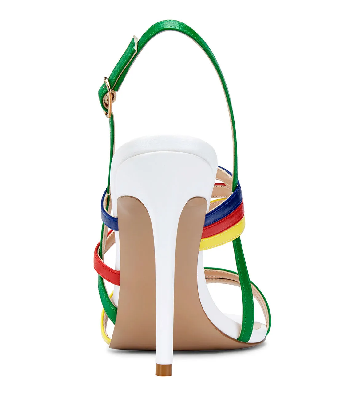 CASTAMERE Women High Heels Roman Sandals Slingback Stiletto Thin Heel Ankle Straps 10CM Shoes