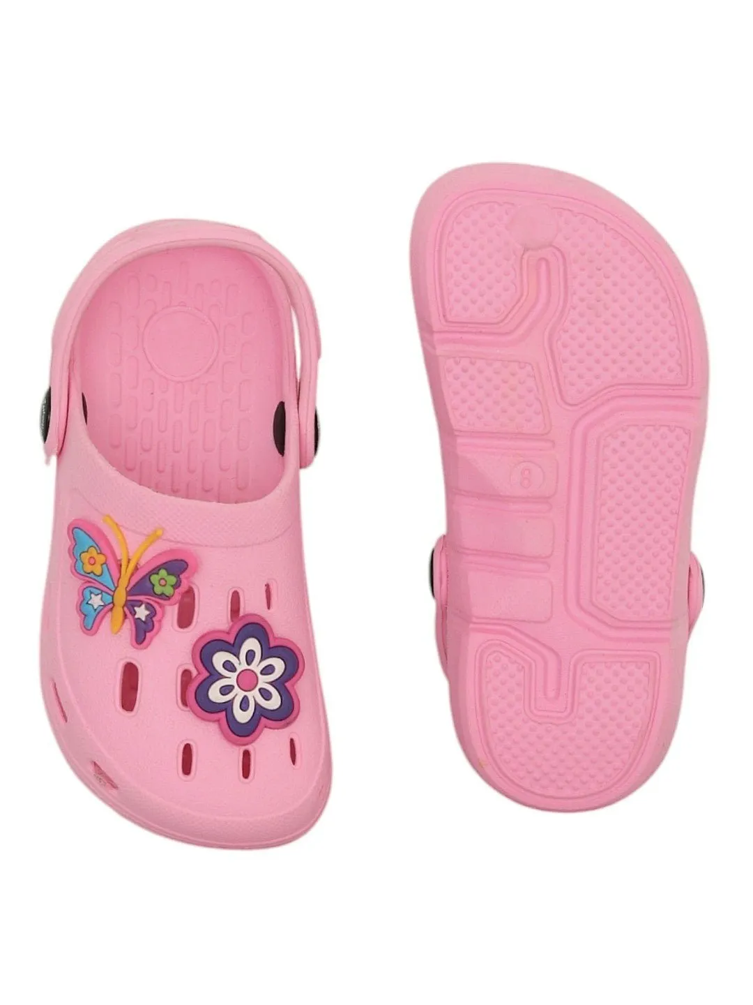 Charming Butterfly and Flower Accents Clogs for Girls