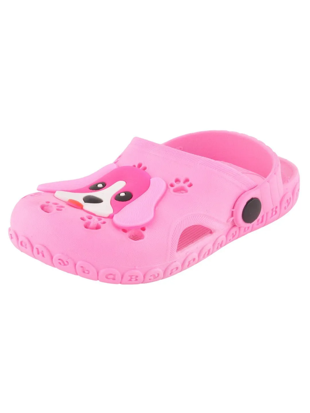 Charming Pink Puppy Clogs for Girls - Playful & Comfortable Footwear
