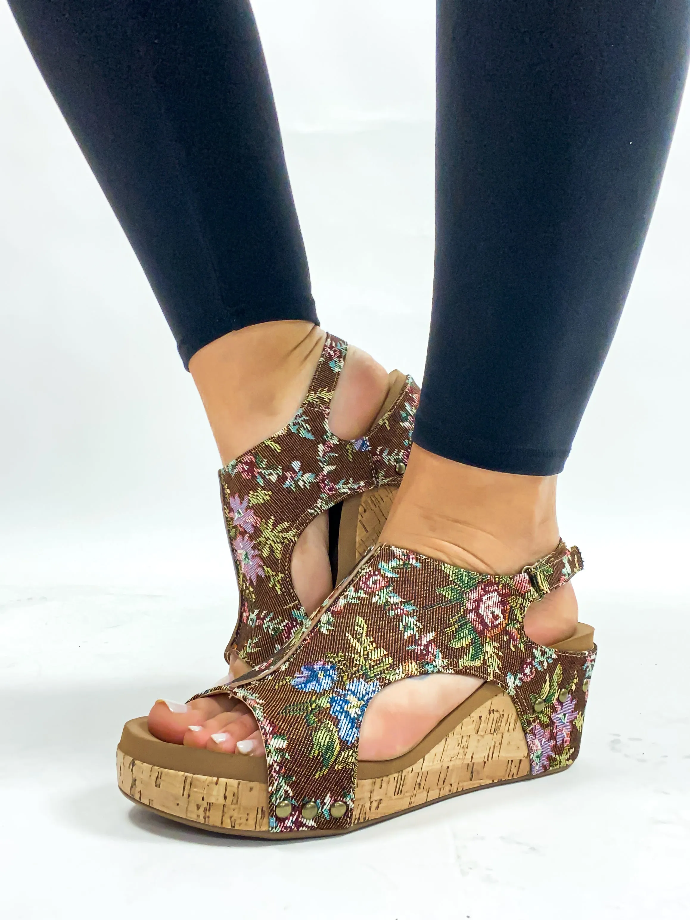 Corky's Rust Brocade Floral Carley Sandals FINAL SALE