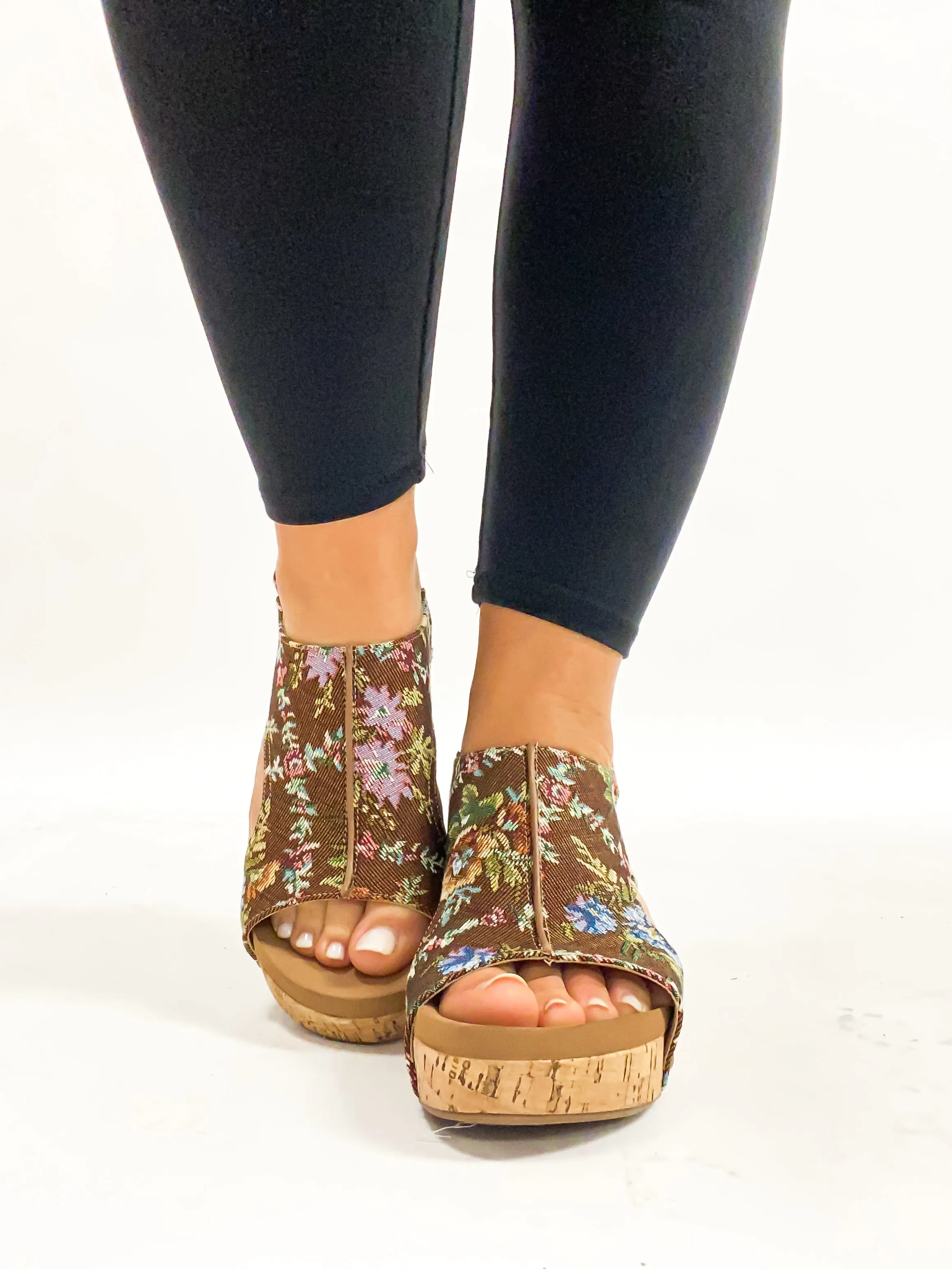 Corky's Rust Brocade Floral Carley Sandals FINAL SALE