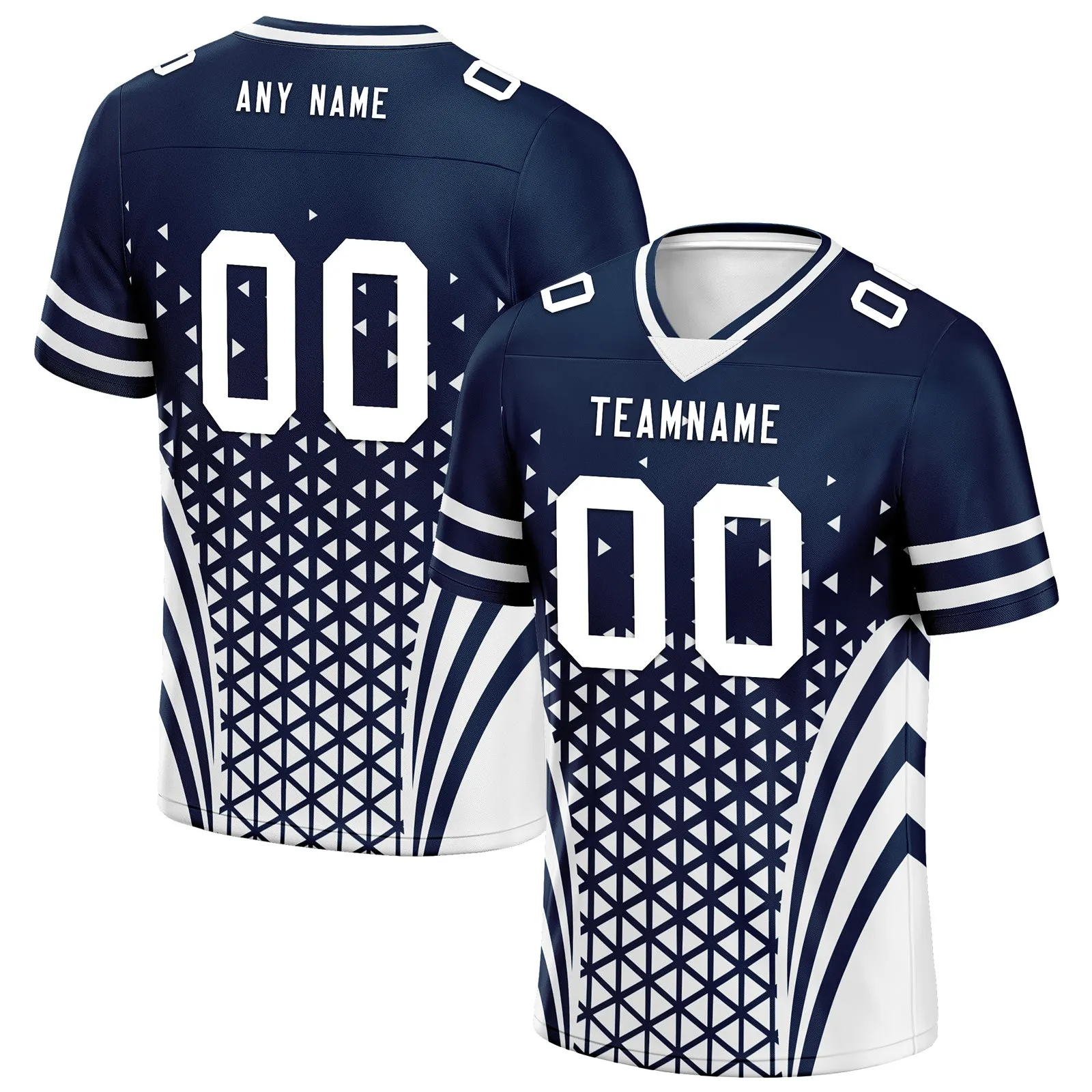 Custom Blue White Texas Football Jersey and Sports Shoes Combo Offer Personalized Combo ZH-D023031-9