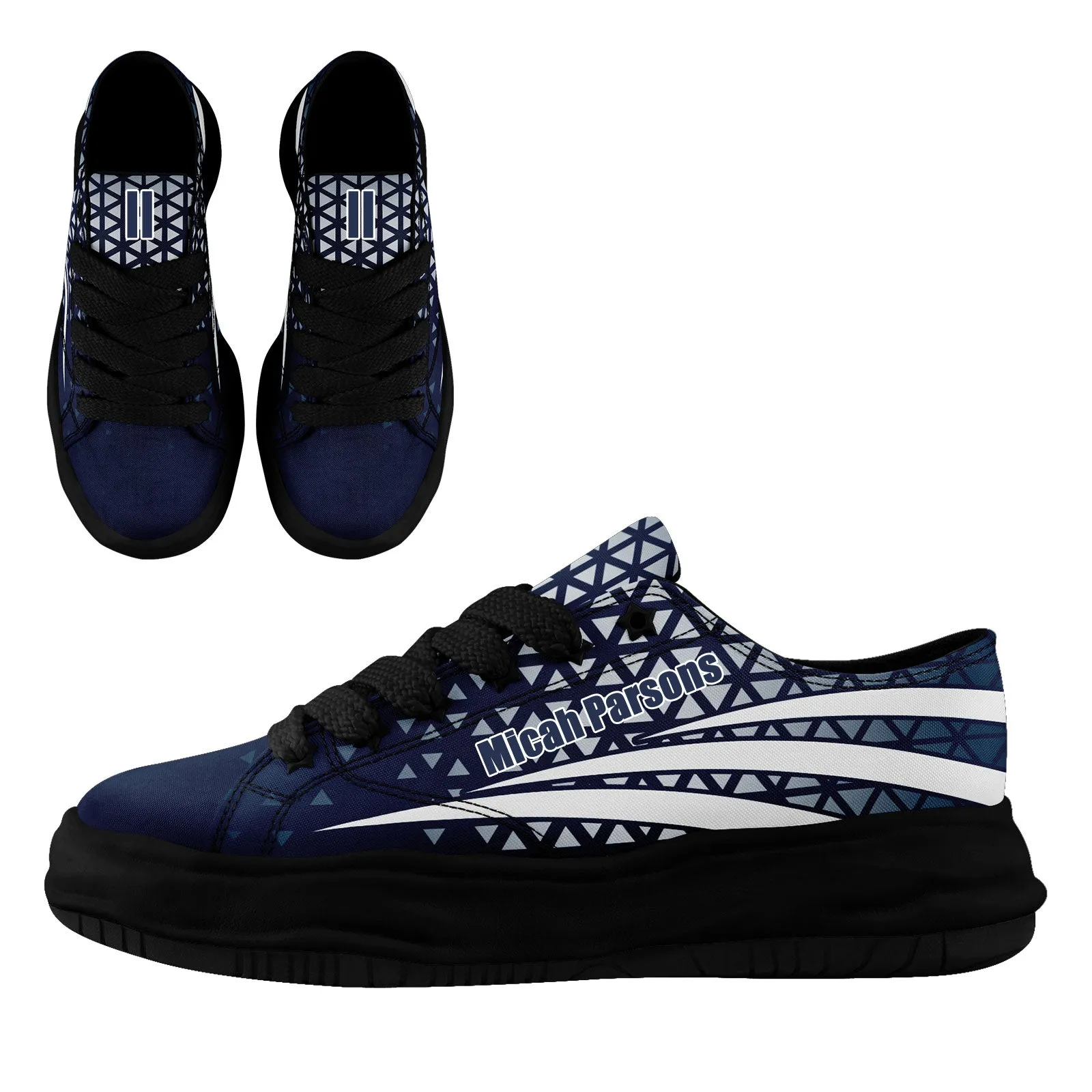 Custom Blue White Texas Football Jersey and Sports Shoes Combo Offer Personalized Combo ZH-D023031-9