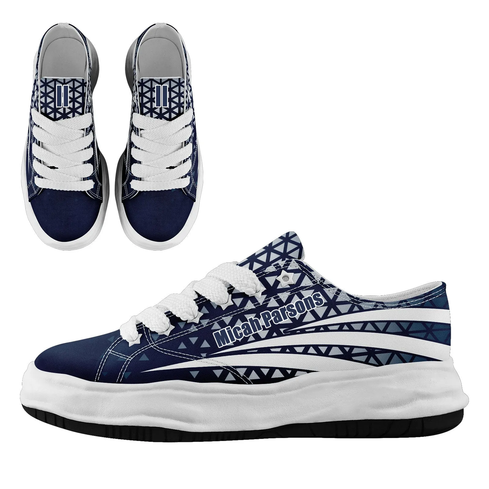 Custom Blue White Texas Football Jersey and Sports Shoes Combo Offer Personalized Combo ZH-D023031-9