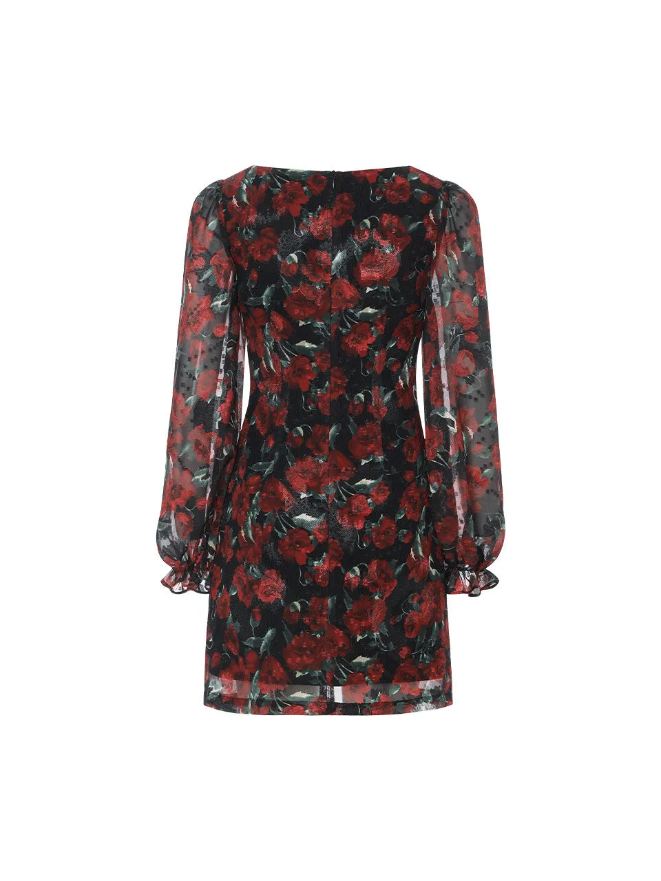 Deep rose heart neck mini dress