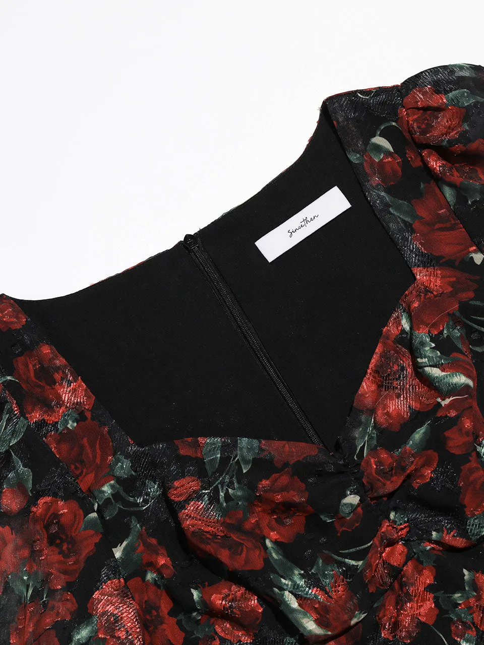 Deep rose heart neck mini dress