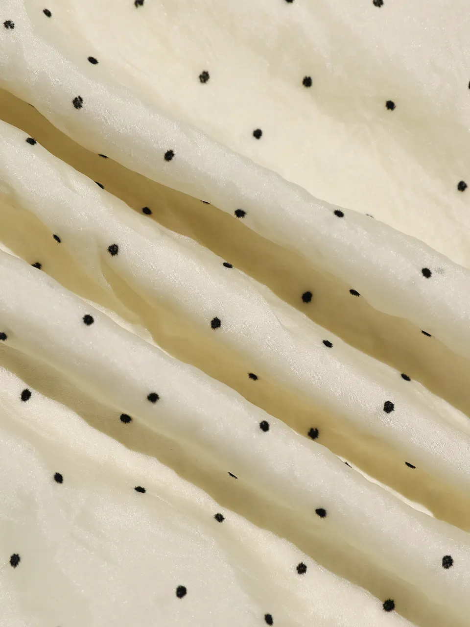 Dot balloon mini dress (Ivory)