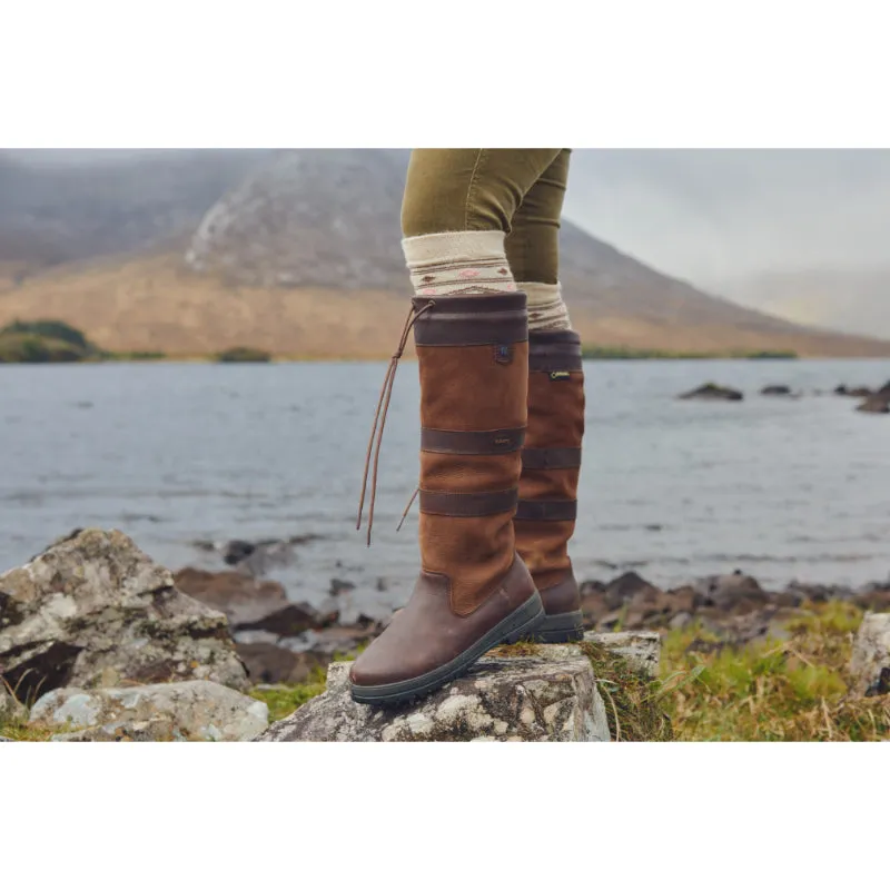 Dubarry Rolestown Fairisle Ladies Alpaca Boot Socks - Oat