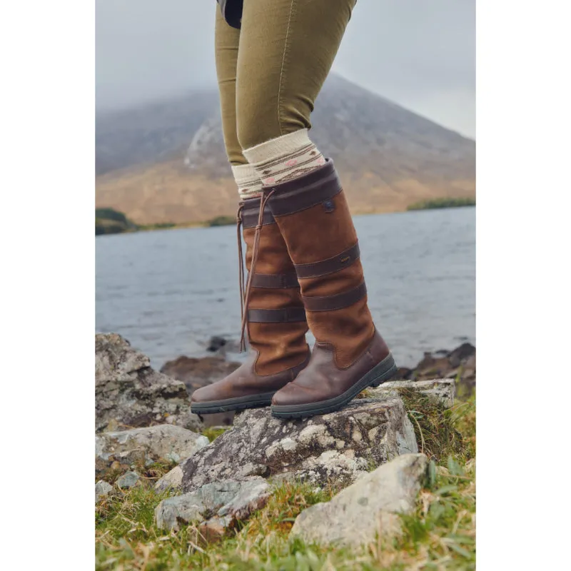 Dubarry Rolestown Fairisle Ladies Alpaca Boot Socks - Oat