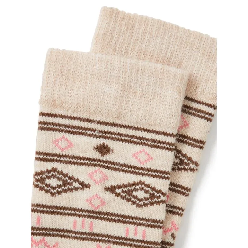 Dubarry Rolestown Fairisle Ladies Alpaca Boot Socks - Oat
