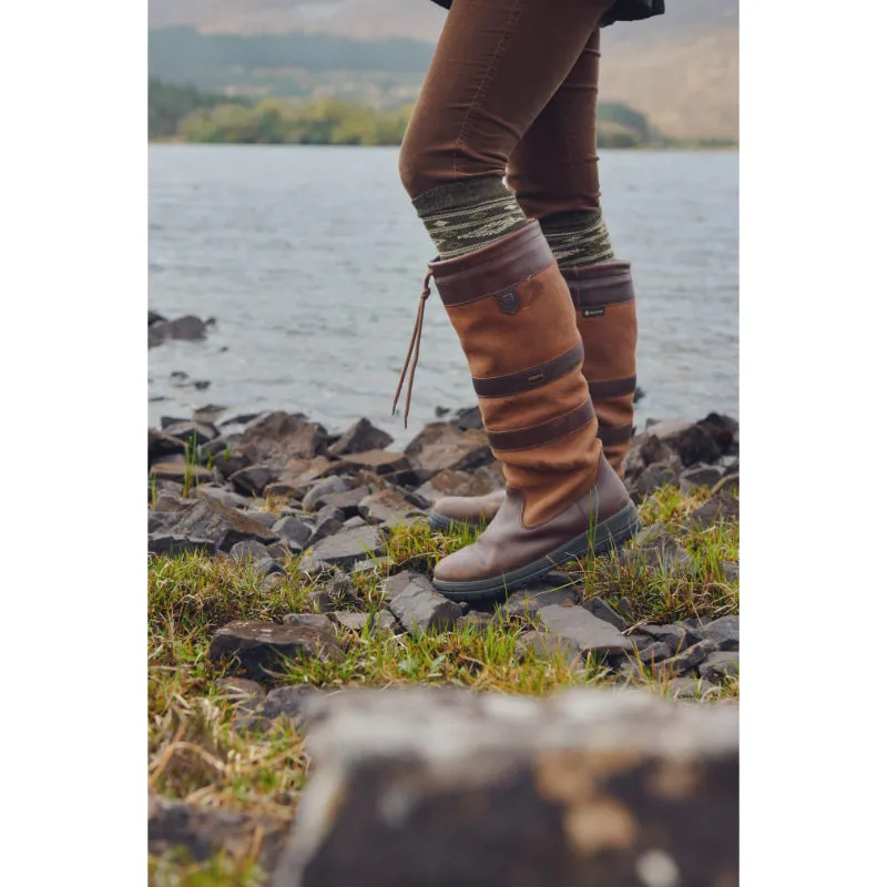 Dubarry Rolestown Fairisle Ladies Alpaca Boot Socks - Olive