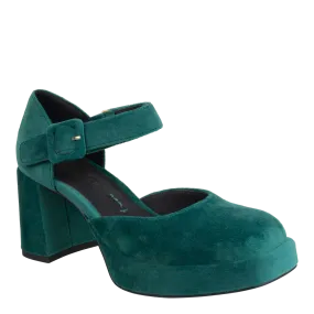 ESTONIA in EMERALD Heeled Clogs