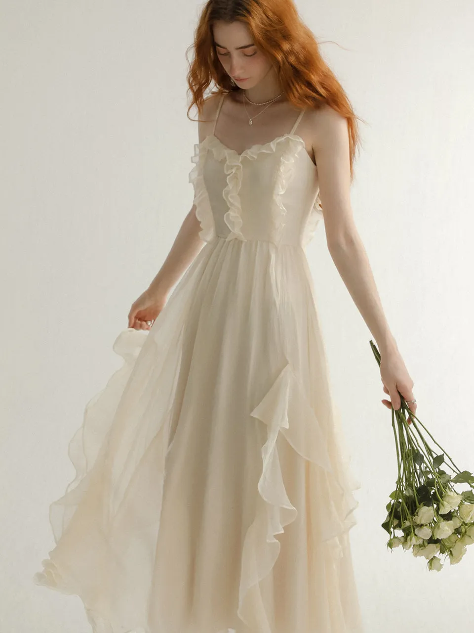 Evely ruffle sleeveless dress
