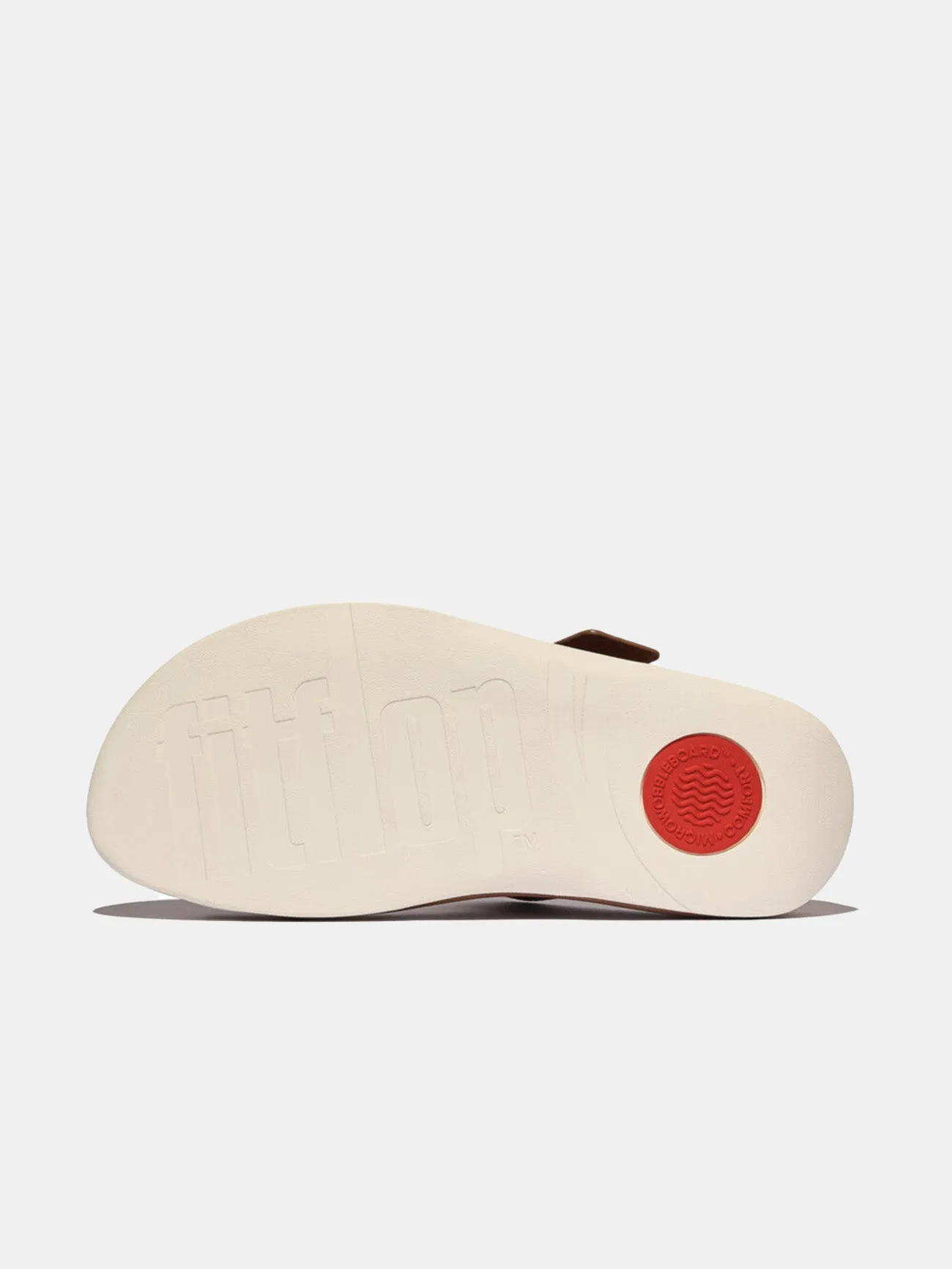 Fitflop Gogh Moc Mens Buckle Tumbled-Leather Slides