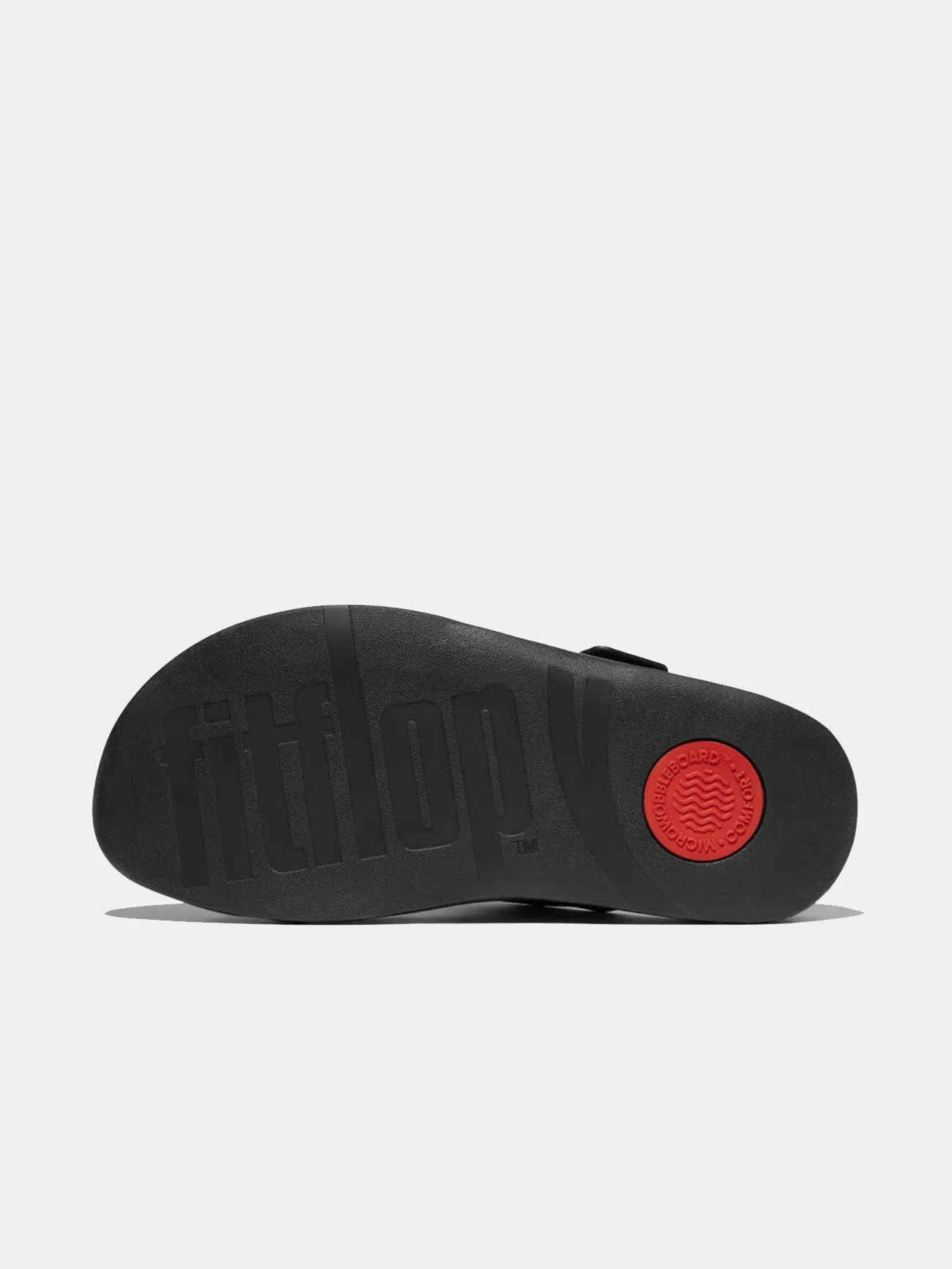Fitflop Gogh Moc Mens Buckle Tumbled-Leather Slides