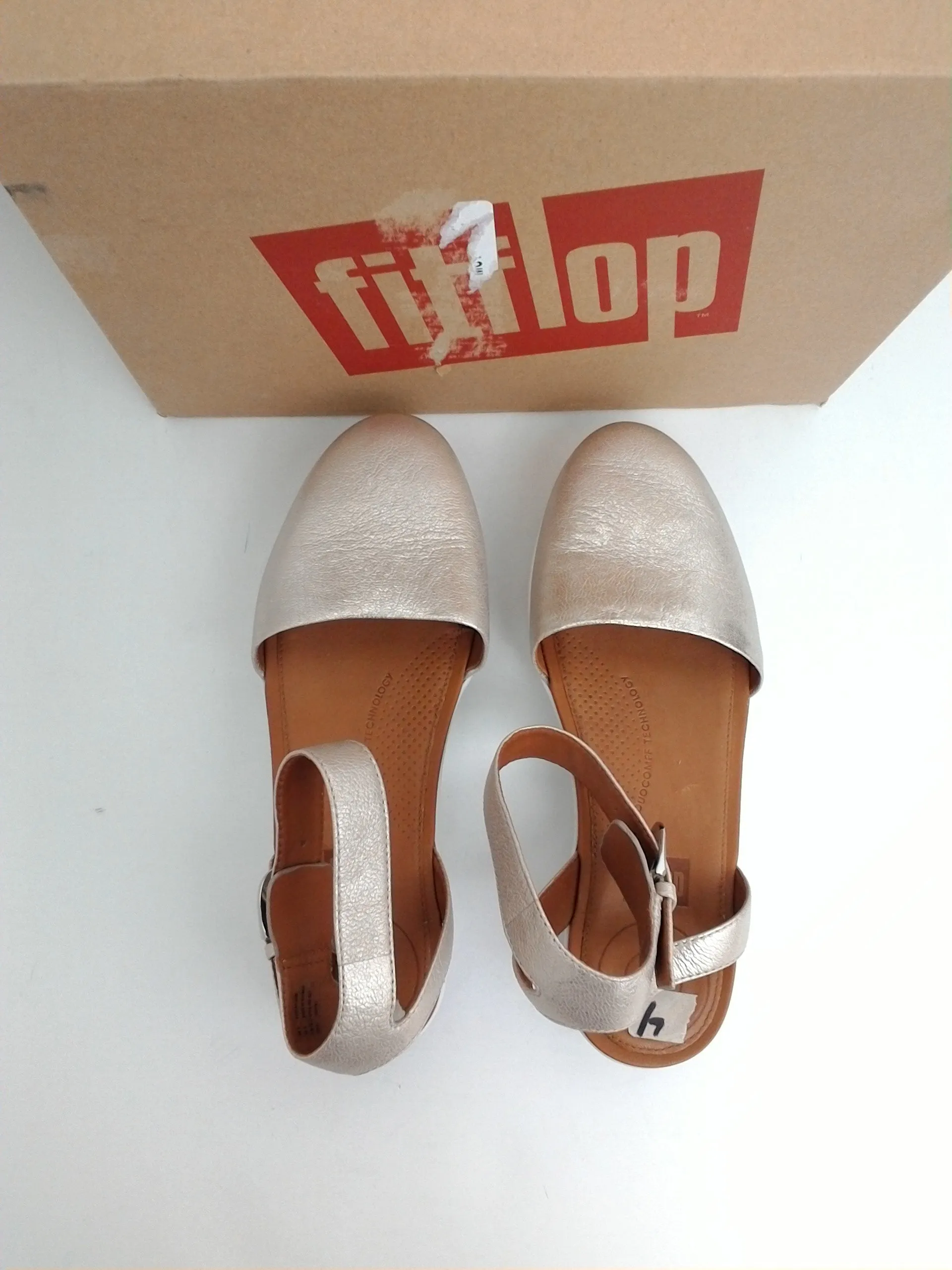 Fitflop Women's Metallic Silver Cove Closed-toe Sandals Size 4