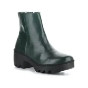 Fly London Boot TOOR Leather Chunky Sole Zip Ankle Boot TOOR Petrol