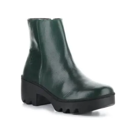 Fly London Boot TOOR Leather Chunky Sole Zip Ankle Boot TOOR Petrol