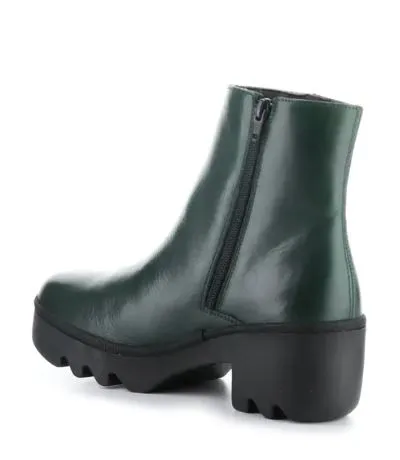 Fly London Boot TOOR Leather Chunky Sole Zip Ankle Boot TOOR Petrol