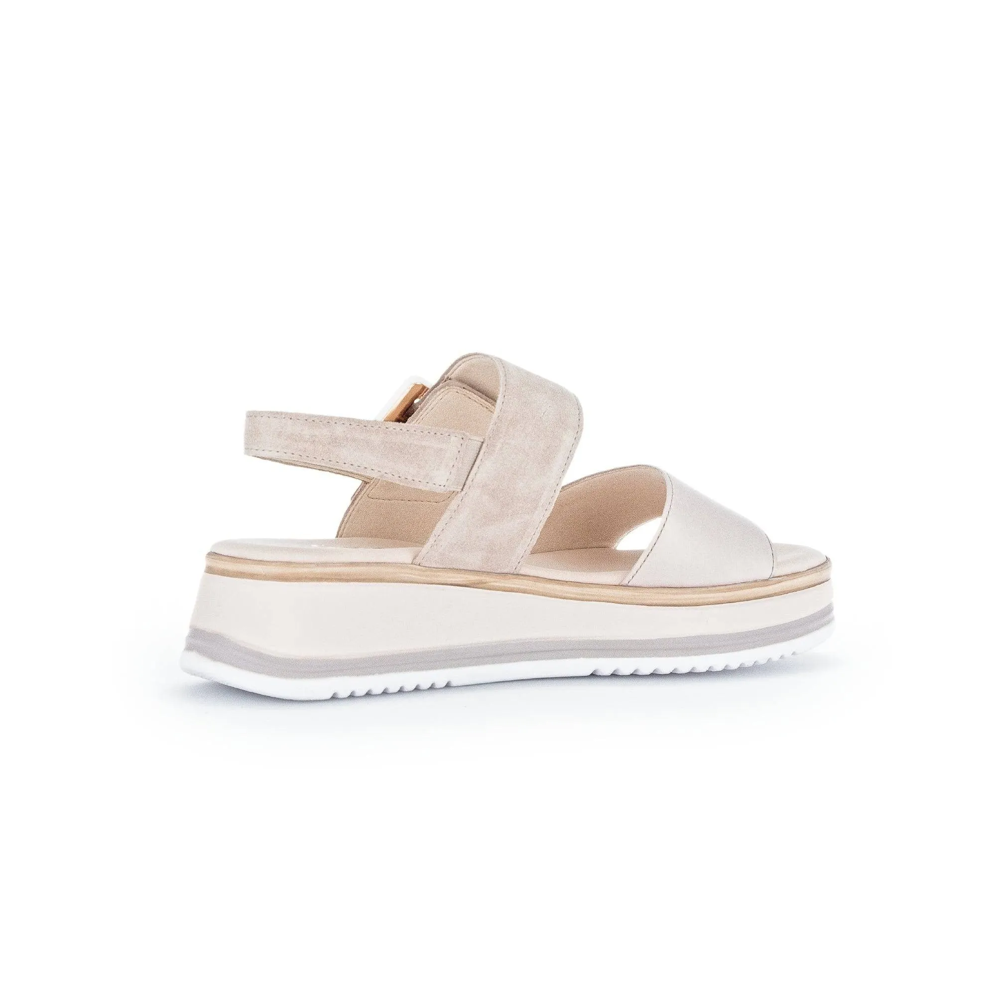 Gabor 42.744.33 Aviemore Ladies Pewter Leather Buckle Sandals