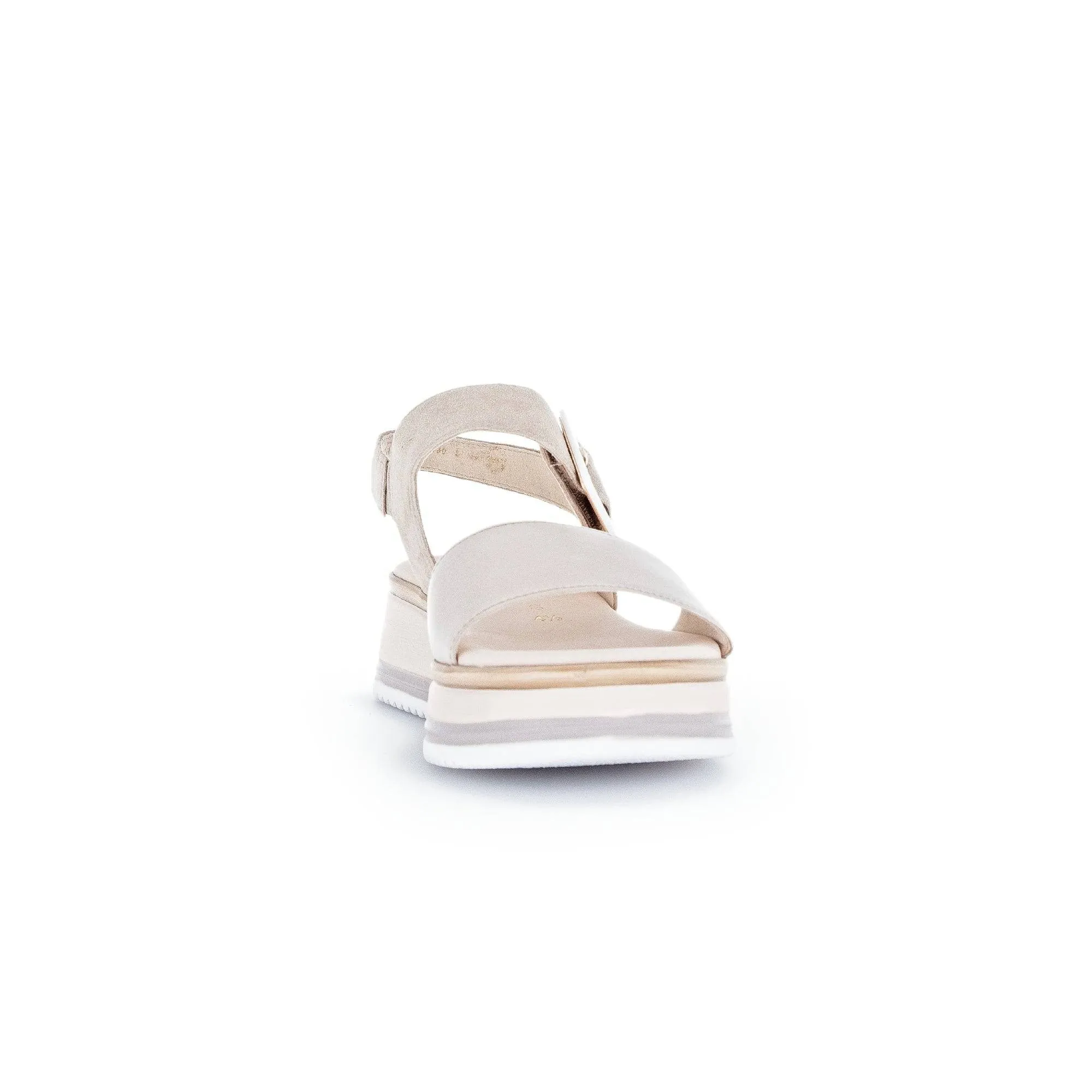 Gabor 42.744.33 Aviemore Ladies Pewter Leather Buckle Sandals