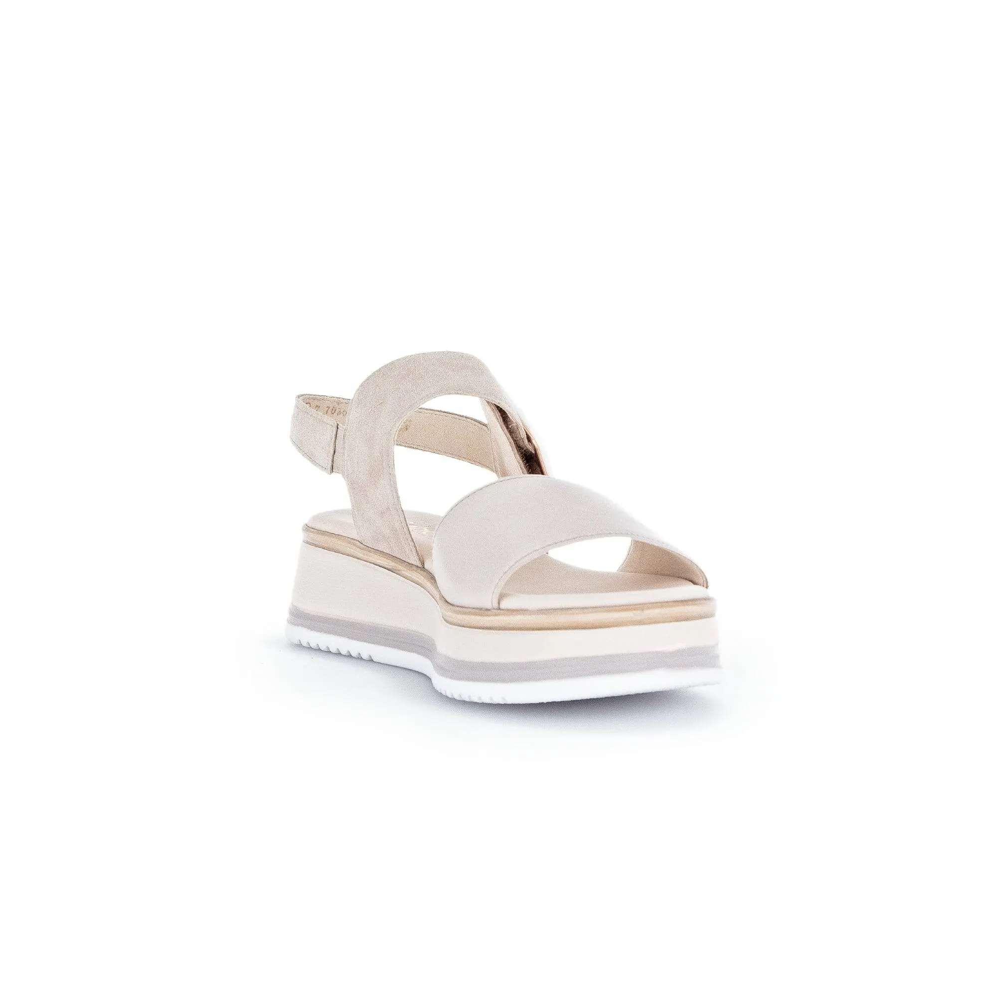 Gabor 42.744.33 Aviemore Ladies Pewter Leather Buckle Sandals