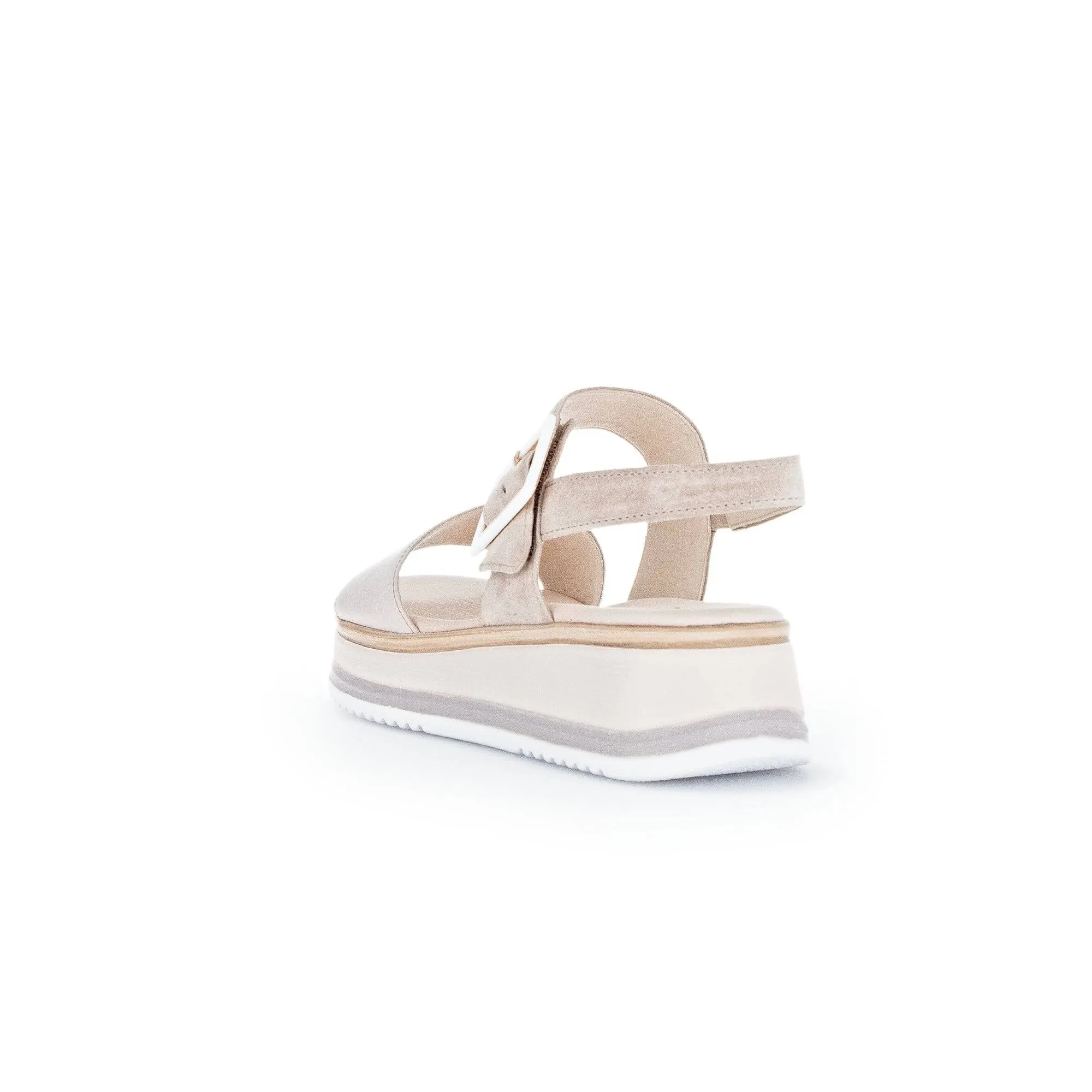 Gabor 42.744.33 Aviemore Ladies Pewter Leather Buckle Sandals