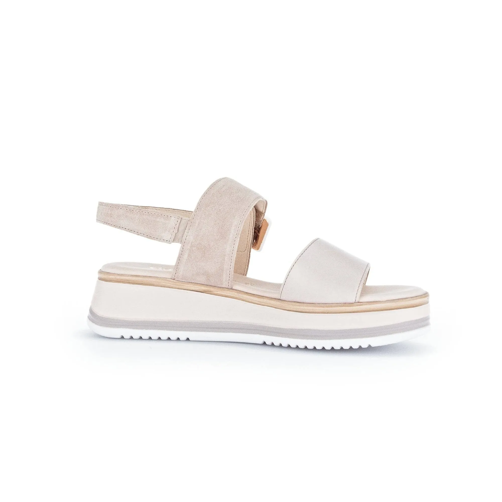 Gabor 42.744.33 Aviemore Ladies Pewter Leather Buckle Sandals