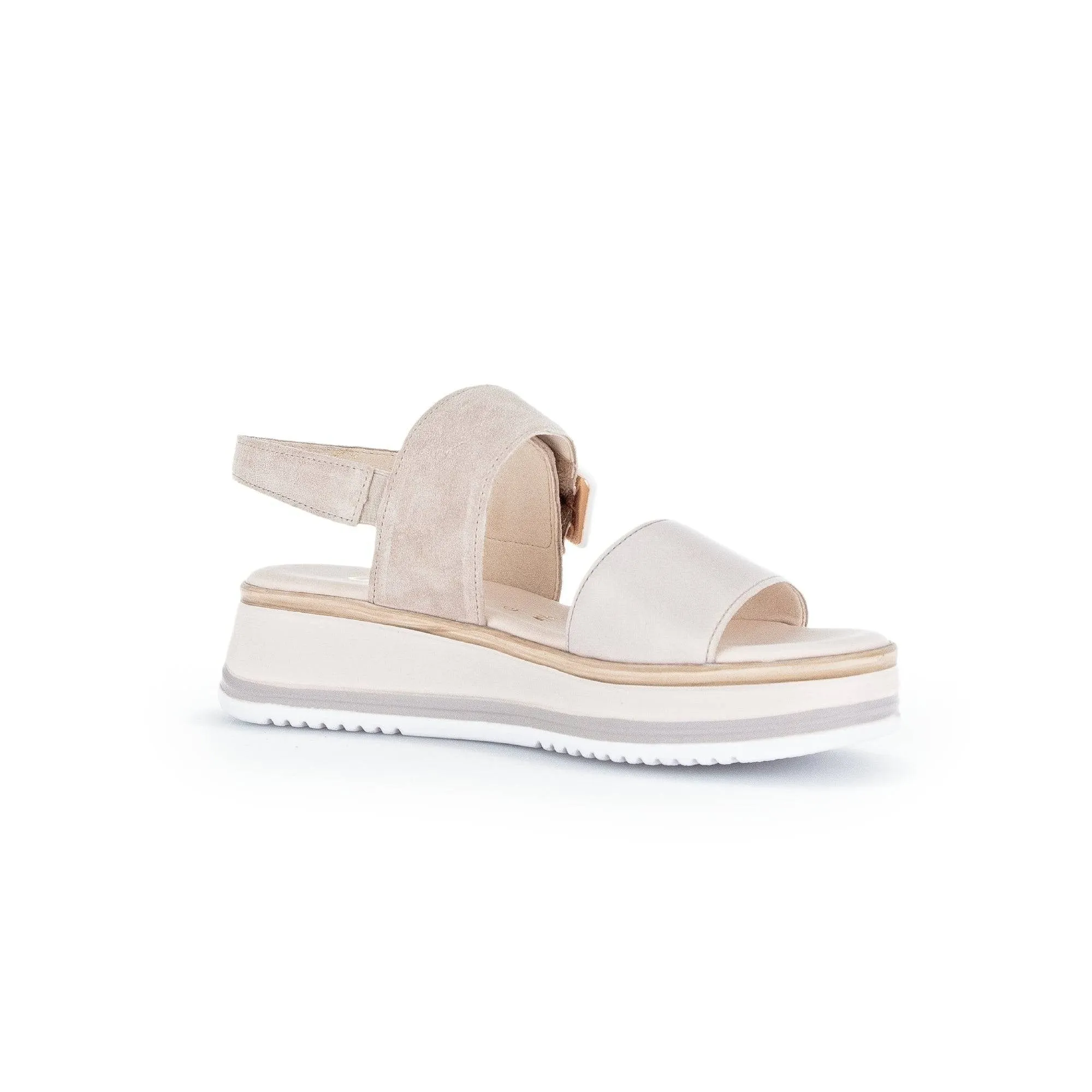 Gabor 42.744.33 Aviemore Ladies Pewter Leather Buckle Sandals