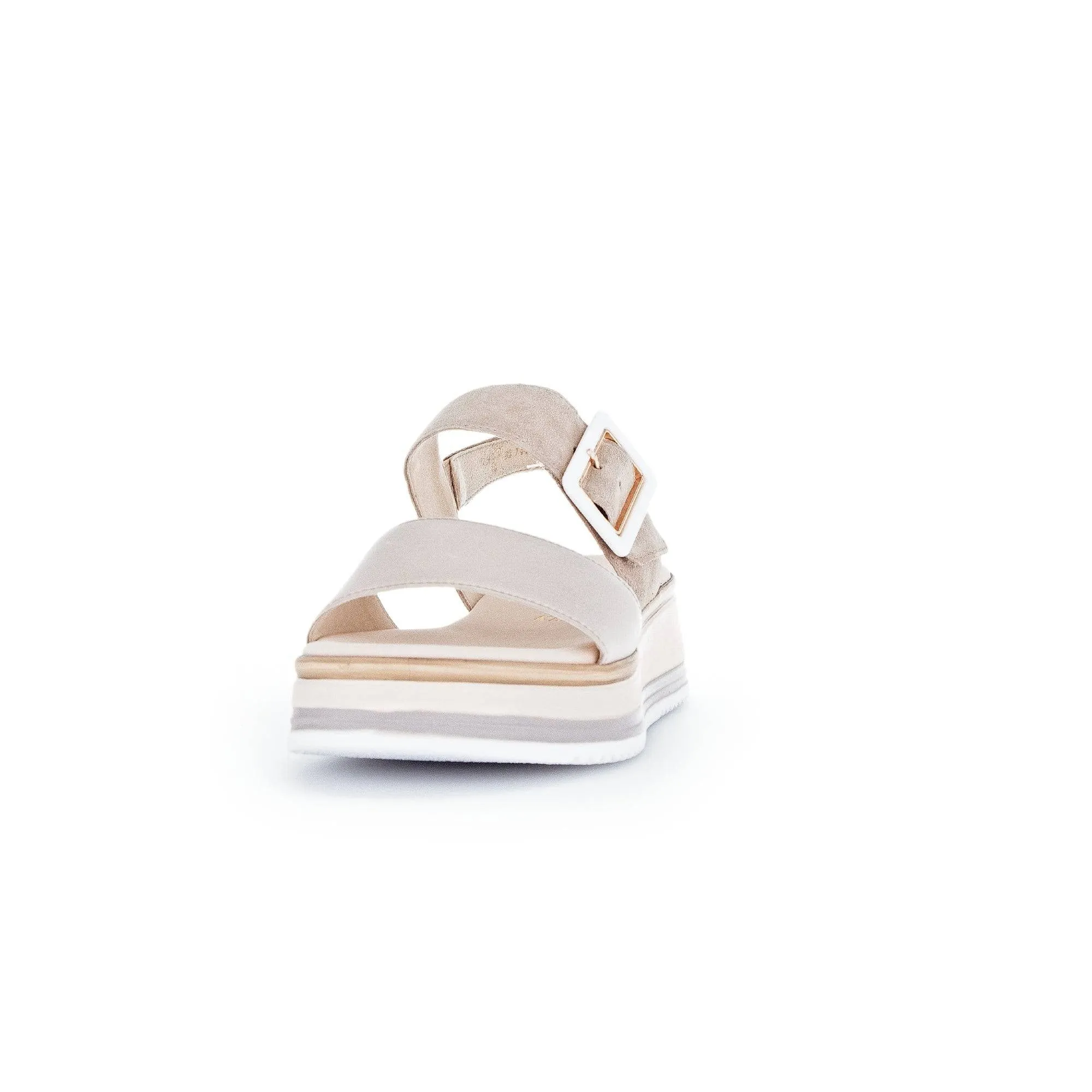 Gabor 42.744.33 Aviemore Ladies Pewter Leather Buckle Sandals