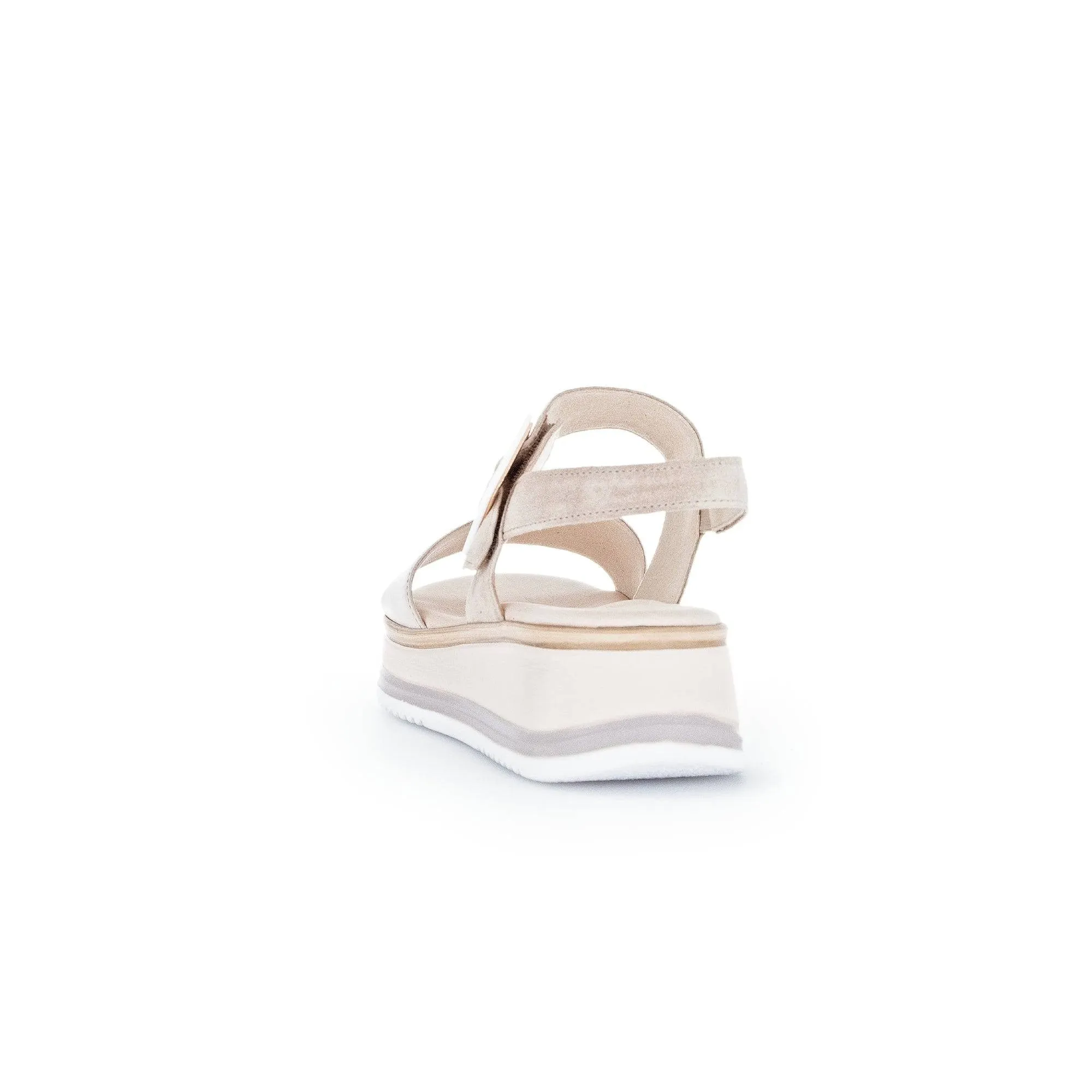 Gabor 42.744.33 Aviemore Ladies Pewter Leather Buckle Sandals