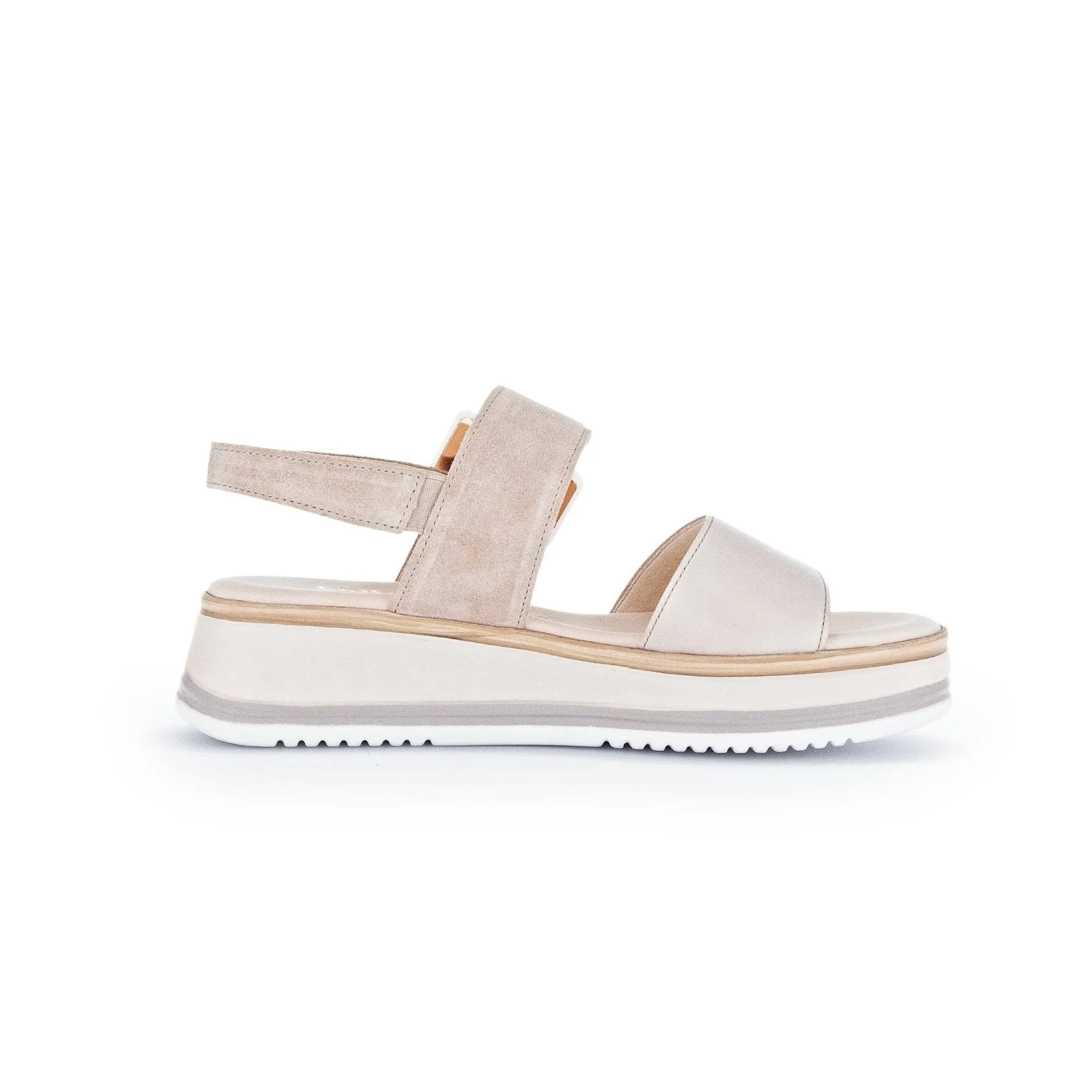 Gabor 42.744.33 Aviemore Ladies Pewter Leather Buckle Sandals