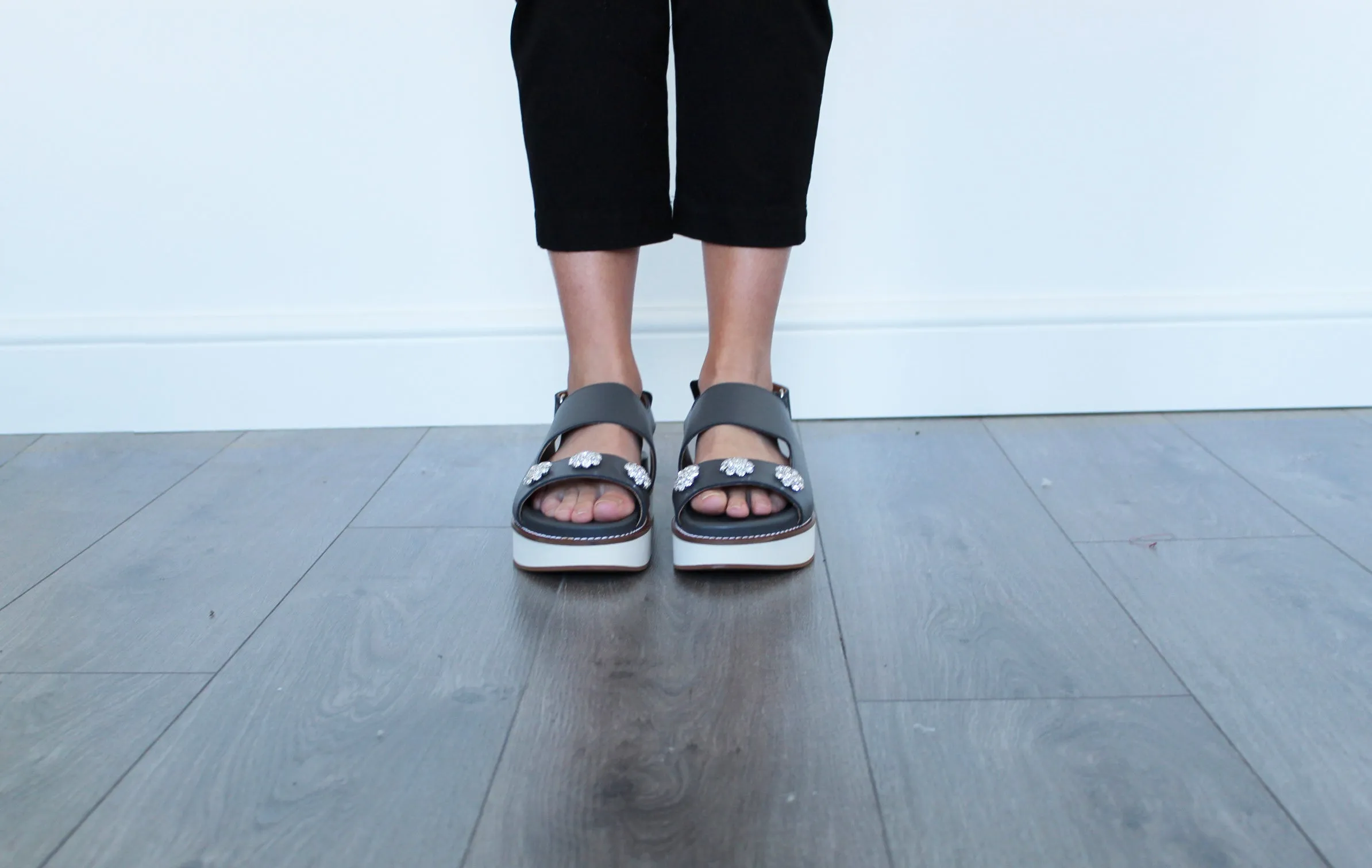 GANNI S1537 Vacchetta Mid Deco Sandals in Kalamata