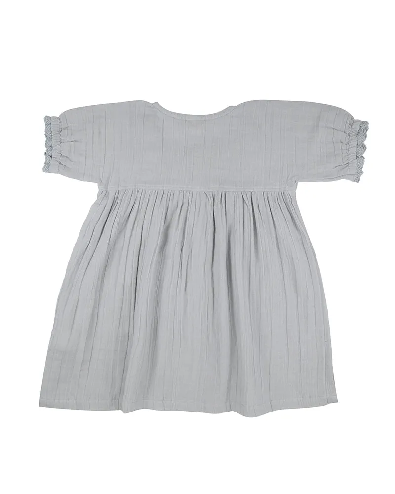 Girls Woven Sky Gauze Dress | Turtledove London