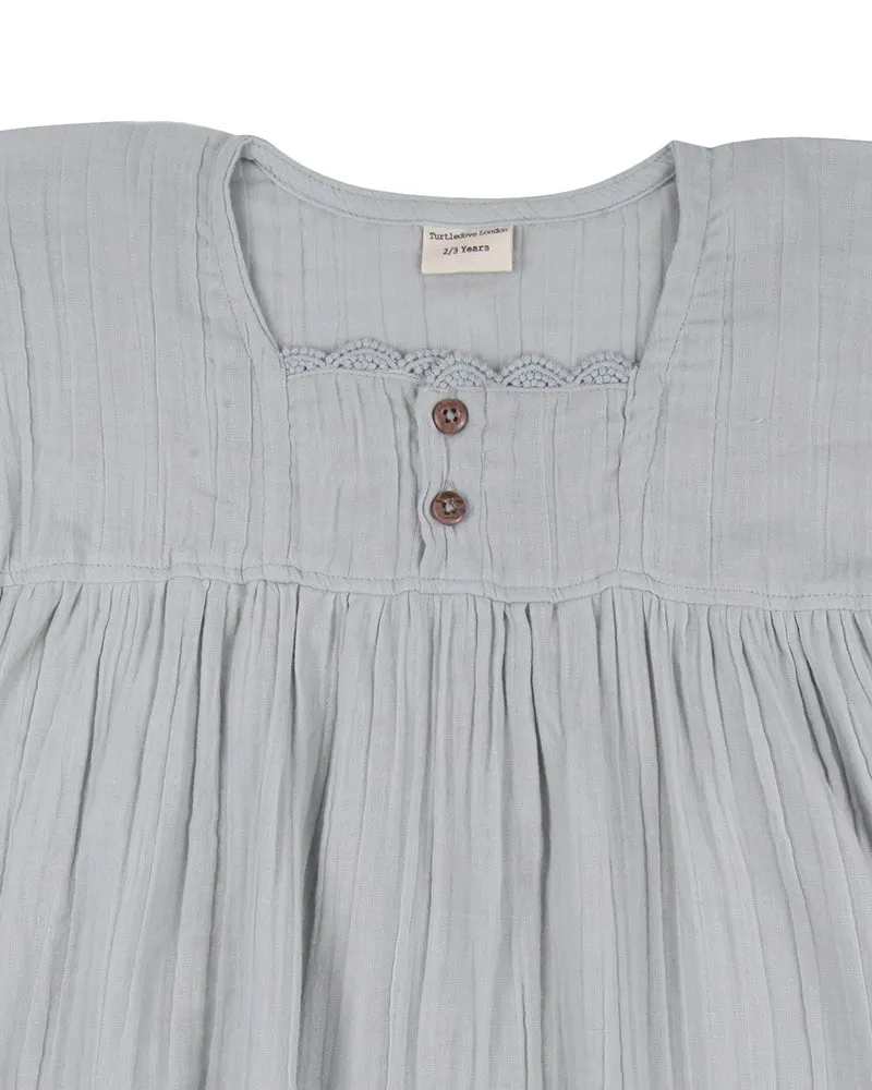 Girls Woven Sky Gauze Dress | Turtledove London