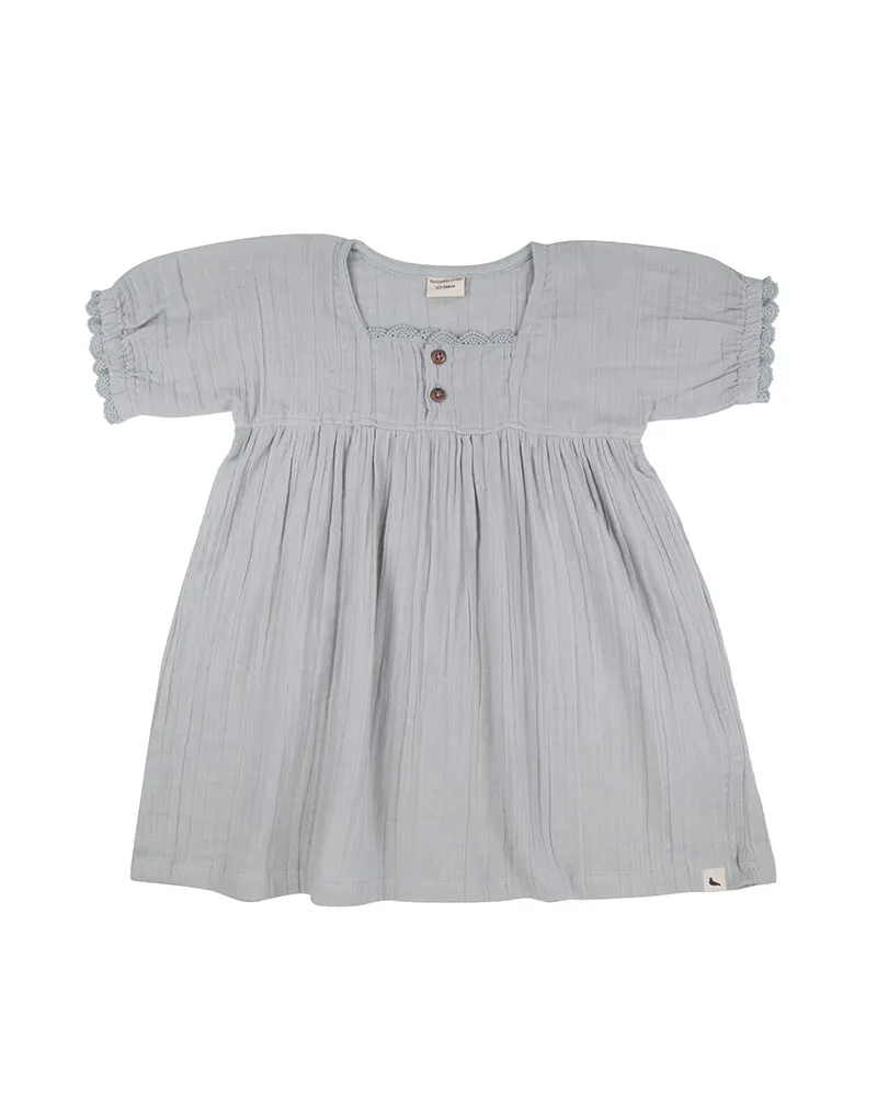 Girls Woven Sky Gauze Dress | Turtledove London