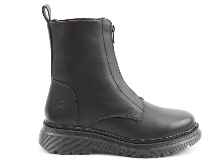 Heavenly Feet Boot Yolanda Front Zip Ankle Boot BLACK