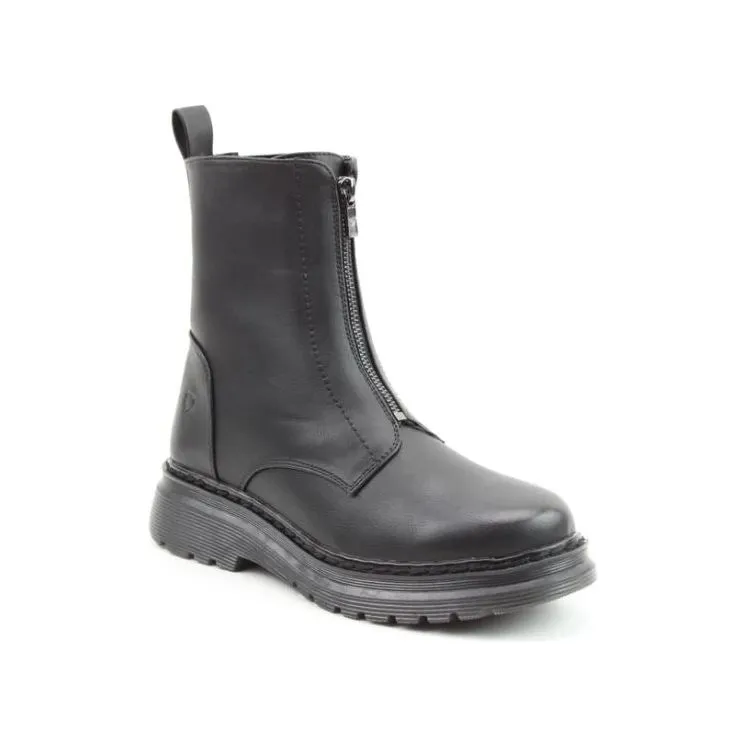 Heavenly Feet Boot Yolanda Front Zip Ankle Boot BLACK