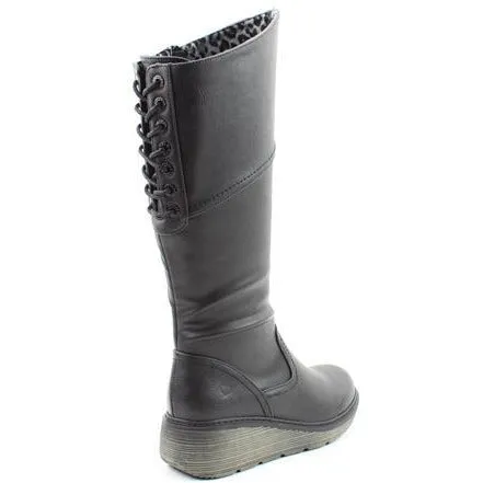 Heavenly Feet Long Boot with zip Ohio BLACK