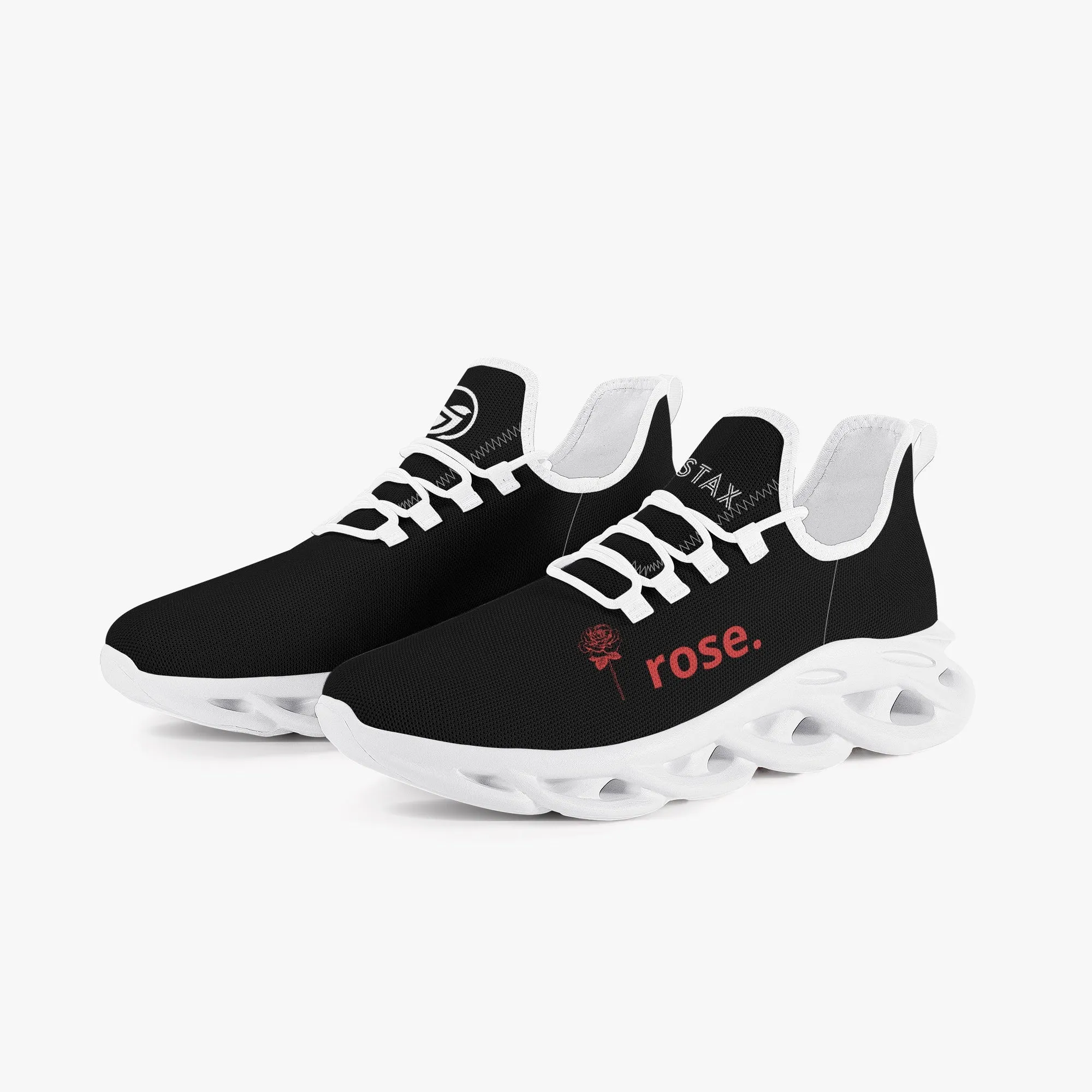 I Rose. Bounce Mesh Knit Sneakers - White