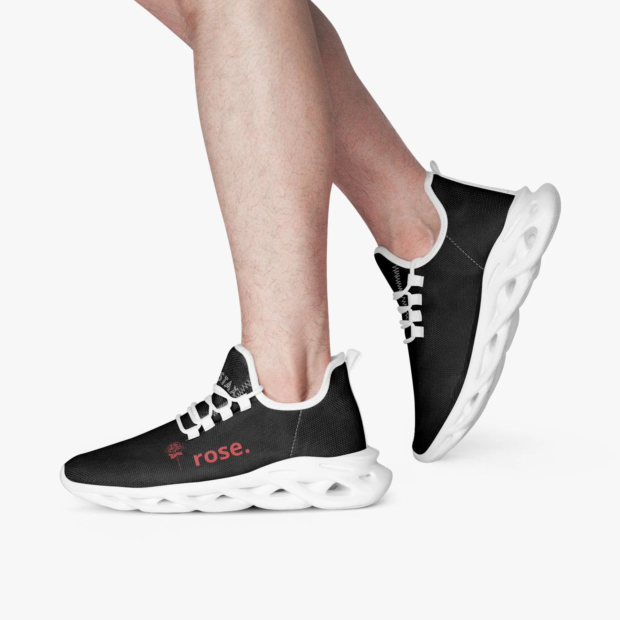 I Rose. Bounce Mesh Knit Sneakers - White