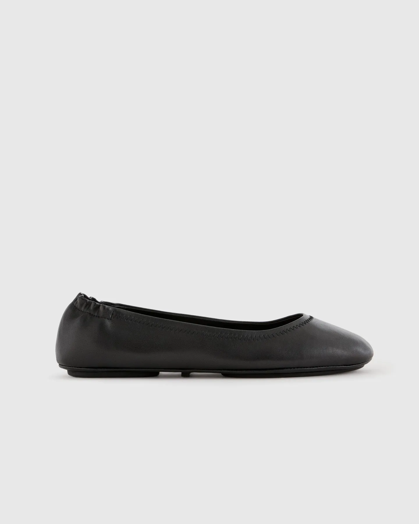 Italian Leather On-The-Go Ballet Flat