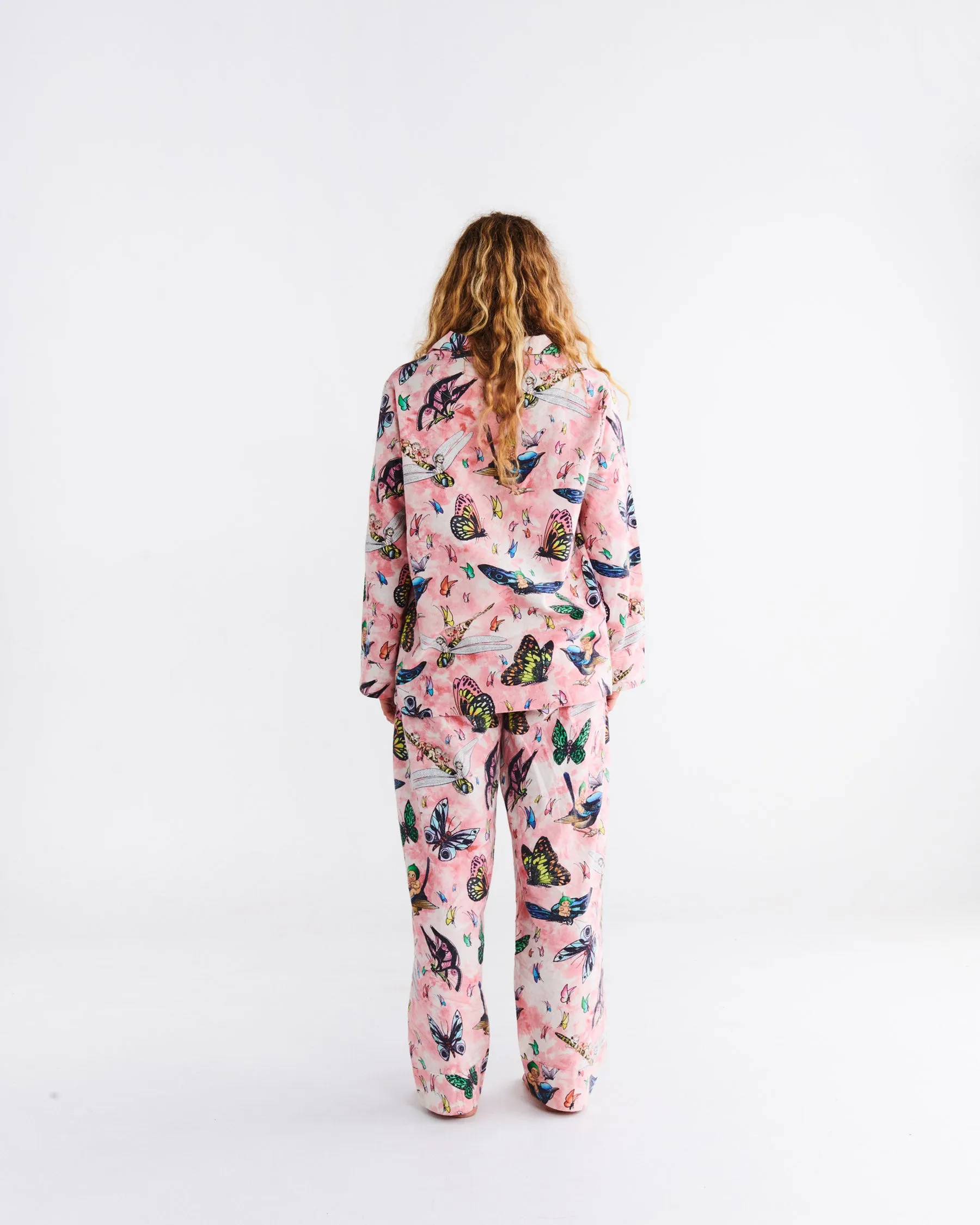 Kip&Co x May Gibbs Fly Baby Flannelette Adult Long Sleeve Shirt & Pant Pyjama Set