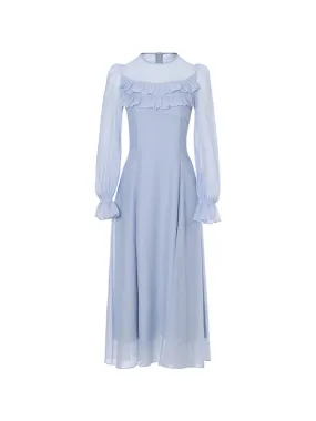 Lake ruffle long dress