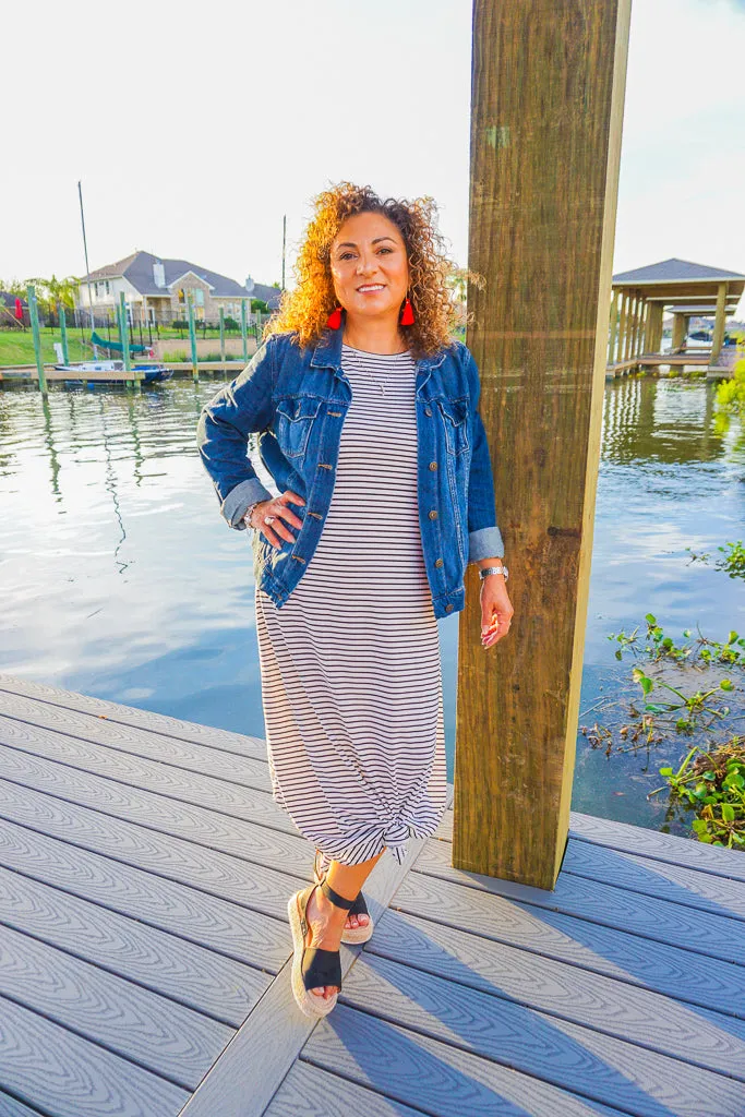 Leap Of Faith Striped Maxi Dress